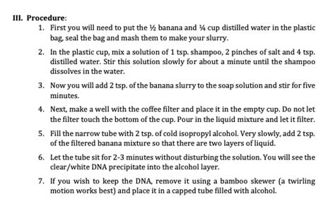 extract banana dna|dna extraction lab questions answers.